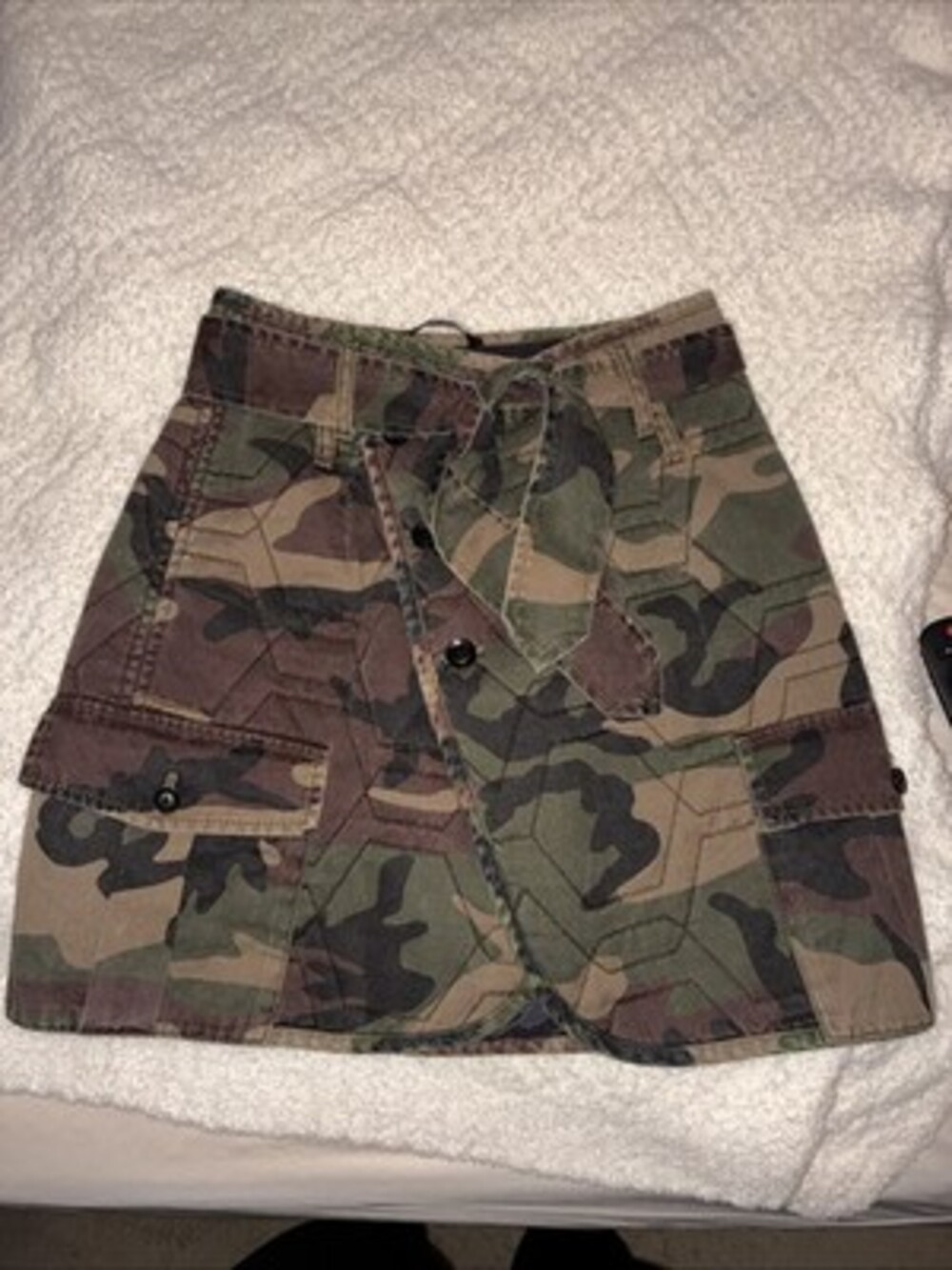 Marissa Webb Katrina quilted camo mini skirt Sz S A395